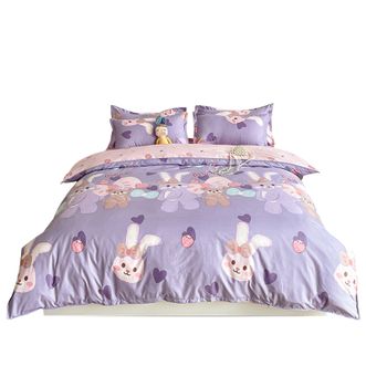 北极绒（Bejirog）  床品四件套床上用品床单枕套被套200*230cm 甜甜兔 JLJ-BJRJ212