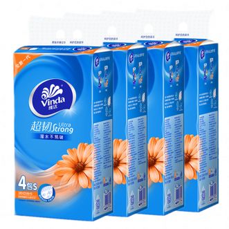 维达（Vinda）抽纸 4包/提*4提 超韧3层120抽软抽S码超值装