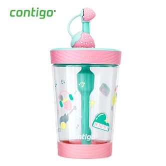 康迪克（Contigo）  塑料杯 防漏冷萃吸管水杯咖啡杯 500ml