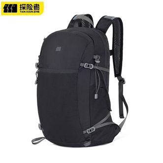 探险者（TAN XIAN ZHE）  户外登山包轻量背包徒步旅游双肩包大容量旅行便携超轻爬山书包 【经典黑】