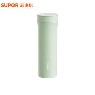 苏泊尔（SUPOR）保温杯 500ml男女成人学生便携不锈钢保温水杯 KC-50GB10灰豆绿