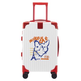 Elle  赫本猫联名印花行李箱旅行箱 H'Paris 22英寸  ELCL5510B-22-H Paris