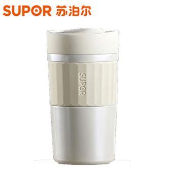 苏泊尔 保温杯男女士智能钛杯子便携外带车载咖啡水杯 420ml珠光白KC42HV10（（SUPOR）