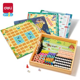 得力/deli  12合1多功能游戏棋亲子互动成人儿童益智玩具桌游 YW154