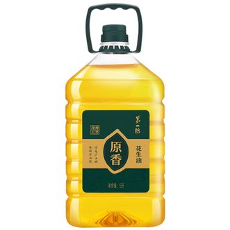 第一坊大桶装家庭装冷榨原香花生油5L