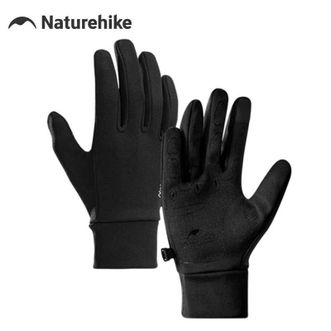挪客（NatureHike）  触屏防滑运动手套男女秋冬季户外跑步骑行登山耐磨 L码