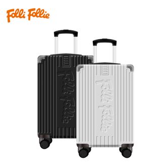 Folli Follie  20英寸时尚FF竖条纹包角拉杆箱  FF-Y107A  黑色/银灰色