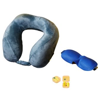TRAVEL BLUE  旅行三件套装颈枕眼罩耳塞 6212