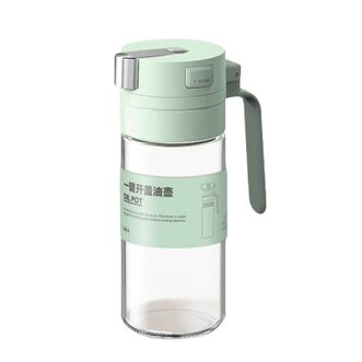 温仑山  新品玻璃油壶 家用厨房防漏油罐壶酱油醋调料瓶不挂油瓶-AAB08402-绿色