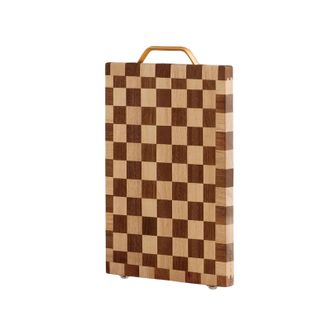 好管家  棋盘格切菜板家用防霉乌檀木菜板实木砧板厨房专用案板GZ018 45*32*2.5cm