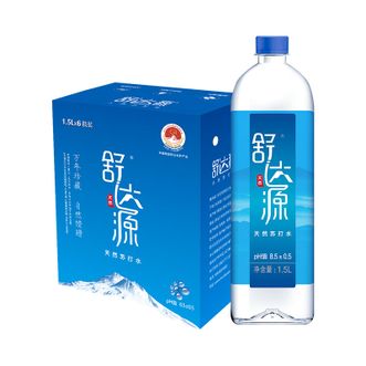 舒达源  天然苏打水1.5L*6瓶 无糖无气弱碱性 高端饮用水整箱大瓶家庭装