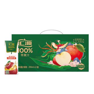 汇源  100%苹果汁200ml*12盒礼盒