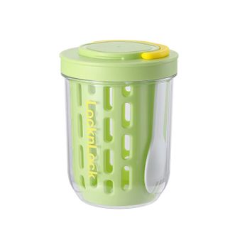 乐扣乐扣（LOCK&amp;LOCK）  家用品多功能沥水沙拉杯 650ml绿色LCB861GRNFU