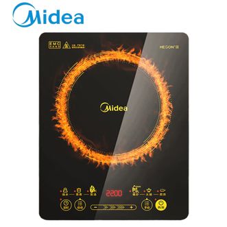 美的/Midea  电磁炉电陶炉家用 2200W大功率新型电磁灶火锅炉 一体面板炒菜烹饪 WH2202S