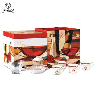PICASSO  高颜值高档盖碗简约茶杯艺术茶具套装艺术茶具套装-P239-08T