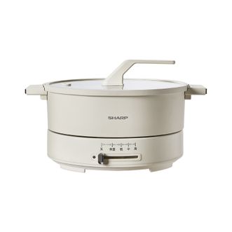 夏普（SHARP）  电火锅分体式可拆洗家用4L大容量1500W大火快煮电火锅不粘 电煮锅 KX-CN40L-W