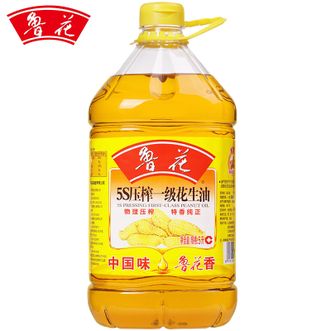 鲁花 5S压榨一级花生油5L 食用油