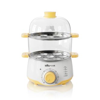 小熊/Bear  煮蛋器家用蒸蛋器迷你自动断电双层蒸锅可蒸14个蛋懒人早饭神器煮鸡蛋