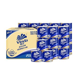 维达  蓝色经典卷纸 200克4层27卷V4073-B