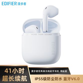 漫步者  真无线蓝牙耳机半入耳式耳机蓝牙6.0通话降噪IP55防尘防水 Zero-Air-Pro海盐蓝