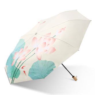 天堂伞  三折雨伞  八骨晴雨两用伞  遮阳伞 太阳伞 防晒伞  38043EXSF  夏荷