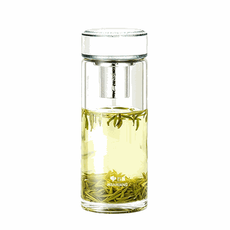 万象（WANXIANG）   单层抗菌玻璃杯大容量茶水分离泡茶杯带礼盒套装商务送礼饮水杯子TU47