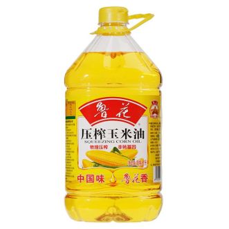 鲁花  食用油 非转基因食用油粮油物理压榨 压榨玉米油 5L