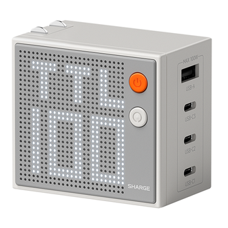 闪极/SHARGE  点阵屏智显100W氮化镓充电器Type-c多口pd65W兼容40W快充插头