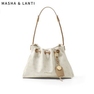 马莎兰缇/MashaLanti  高级感浪琴包秋冬新款女大容量单肩斜挎托特包 M220505B30350J