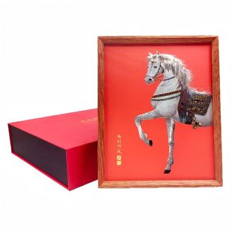 深圳航空  飞机航材雕刻艺术画《马到功成》（10寸）