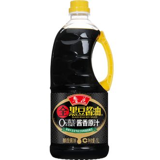 鲁花  黑豆酱油零添加酱香原汁1L 压榨原汁特级生抽 凉拌家用 调味品