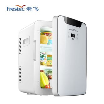 新飞/Frestec  冰箱宿舍化妆品冷藏箱便携式冷暖箱 车载冰箱皓月白ATP-12L 钢化玻璃数控款 冷热双能
