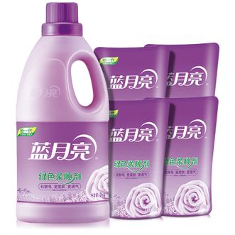 蓝月亮  清洁馆衣物柔顺精选(薰衣草）绿色柔顺剂2kg+500g袋*4