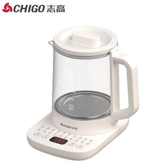 志高/Chigo  养生壶1.8L 家用花茶壶多功能热水壶高硼硅玻璃电水壶YG-KP18F