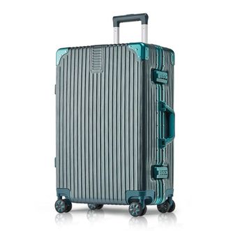波斯丹顿 铝框拉杆箱时尚行李箱万向轮旅行箱登机箱 20寸墨绿色