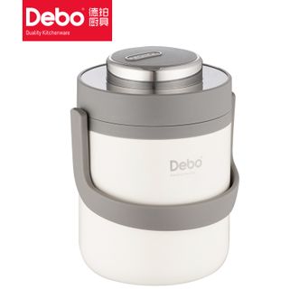 Debo  304医用不锈钢三层保温饭盒2L饭盒带盖 米拉手提保温饭盒便当盒 DEP-795