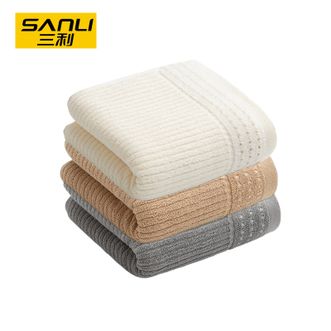 三利（SANLI）  新疆棉毛巾 纯棉100% 加厚柔软吸水洗脸面巾（3条装）（34*72cm）