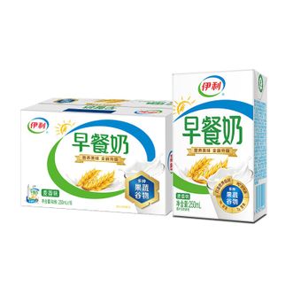 伊利早餐奶麦香味牛奶250ml*16盒 整箱