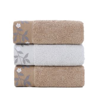 金号  纯棉高品质提缎毛巾家用男女情侣洗脸毛巾亲肤柔软加厚吸水性强高端简约3条装