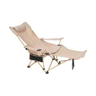 趣游帮  Q320 户外露营便携式高背椅带头枕可调节导演椅野营舒适休闲折叠躺 可拆卸脚托 快速折叠 透气耐磨抗撕裂 可拆卸脚托 拆卸后当坐椅