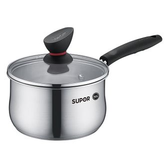 苏泊尔/Supor  奶锅婴儿辅食锅316不锈钢不粘锅辅食泡面热牛奶锅燃气电磁炉通用 ET18ZBS01奶锅 18cm