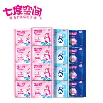 七度空间 优雅系列 卫生巾76片日夜套装姨妈巾套装 组合装 七度空间 优雅系列 卫生巾76片日夜套装姨妈巾套装 组合装