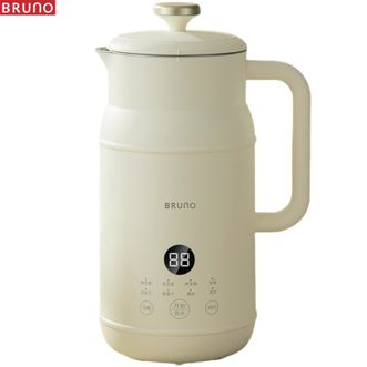 BRUNO  600ml破壁豆浆机 家用多功能免过滤预约料理机果蔬汁榨汁机果汁机早餐机米糊辅食机养生壶搅拌机破壁机BZK-DJ01珍珠白