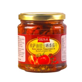 欧萨/OUSA  意大利进口油浸日晒番茄干280g 沙拉意面披萨西餐配菜