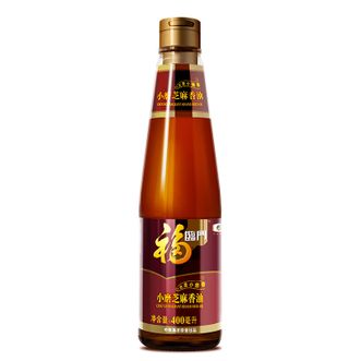福临门  一级小磨芝麻香油 400ml 调味烹饪食用油