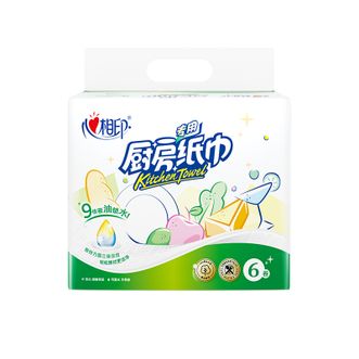 心相印 6粒装70节印花厨房纸巾225*225mm 心相印 6粒装70节印花厨房纸巾225*225mm