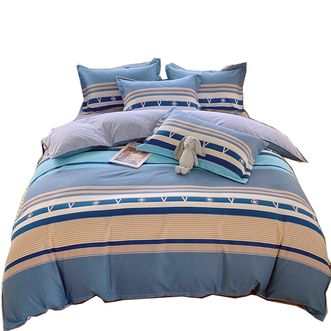 因为+所以  完美日记-加厚磨毛四件套床单枕套被套床上用品床品套件 BSA-014