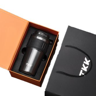 TKK  咖啡杯陶瓷内胆保温杯大容量 洛奇咖啡杯  钨钢色630ml TKK2023 礼盒装