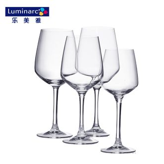 乐美雅(Luminarc) 红酒杯套装 臻选系列高脚杯葡萄酒杯家用酒具水具套装 350ML 6只装