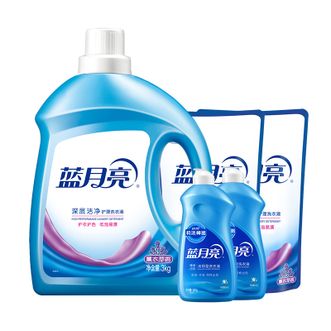 蓝月亮  洗衣液 3kg洁净薰+1kg洁净薰袋*2袋+500g手洗翻盖*2瓶（到手12斤）高浓度强去污温和不伤手保护衣服原色
